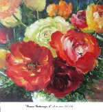 Persian buttercups 4, Oil on Canvas